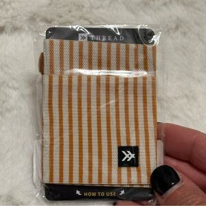Thread Elastic Wallet - orange striped